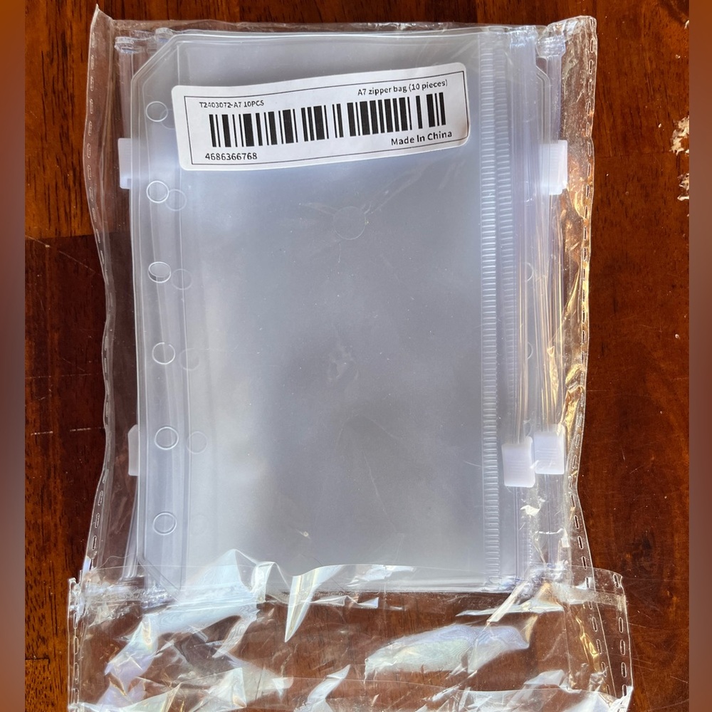 Clear A7 Zipper Pouch Set w/ Lables
